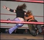 Ms. Divine plants another opponent's face into the mat with her favorite move...the bulldog!