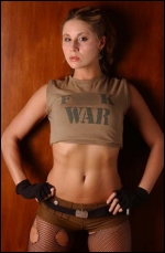 Lacey's view on war is pretty clear, don'tcha think?