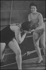 Lola's mean streak showed itself even in practice. Mary Reynolds found that out as the nasty LaRay works her arm hard during some training in the ring. Lola's mean streak showed itself even in practice. Mary Reynolds found that out as the nasty LaRay works her arm hard during some training in the ring.