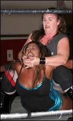 A brutal camel clutch nearly snaps Josie's back...