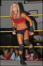 Lexi enters the ring to the cheers of the fans.