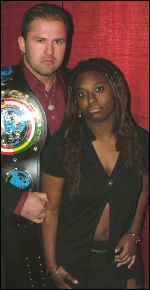 Latasha poses with the man she manages, "Mass Appeal" Jason Jailette.